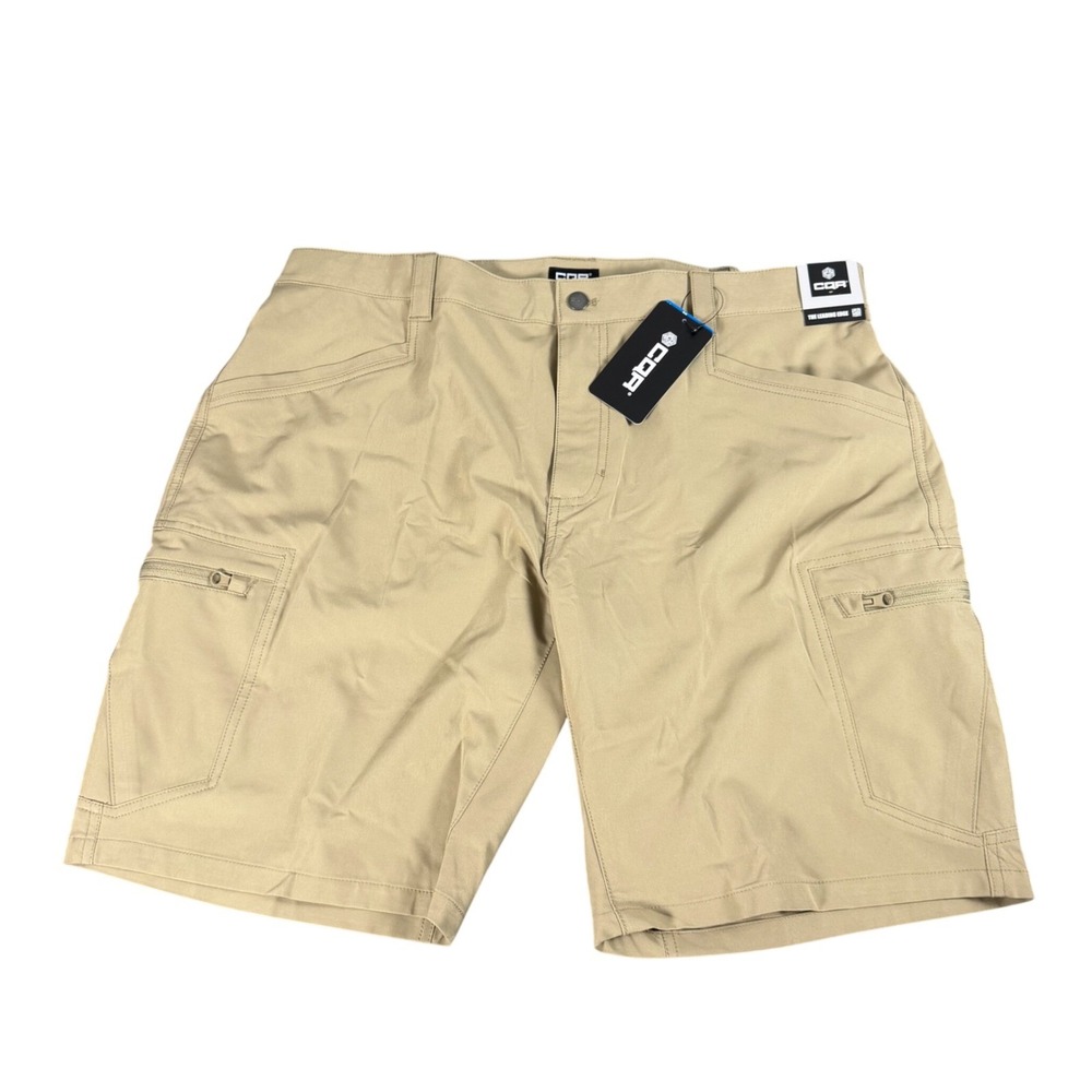 CQR Mens Tactical Cargo Shorts Khaki Tan Hiking Work Outdoor 38W 10L NEW